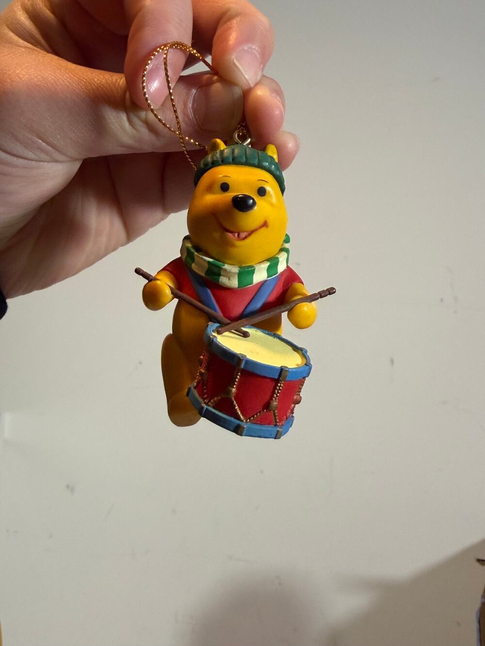 Vintage Winnie The Pooh W/ Drum Disney Grolier Christmas Magic Ornament Rare
